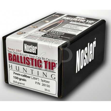 NOSLER BALLISTIC TIP 284" 150 GR SP 28150