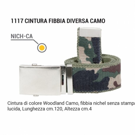 SBB - Cintura Fibbia Alta Camo