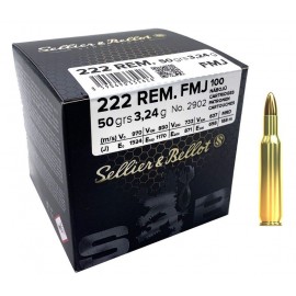 S&B 222 Rem. FMJ 50gr